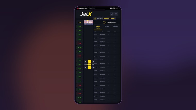 JetX by SmartSoft Gaming — gameplay screenshot 3